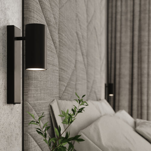 Sollux Lighting Wandlamp UTTI zwart - 6x10x15cm