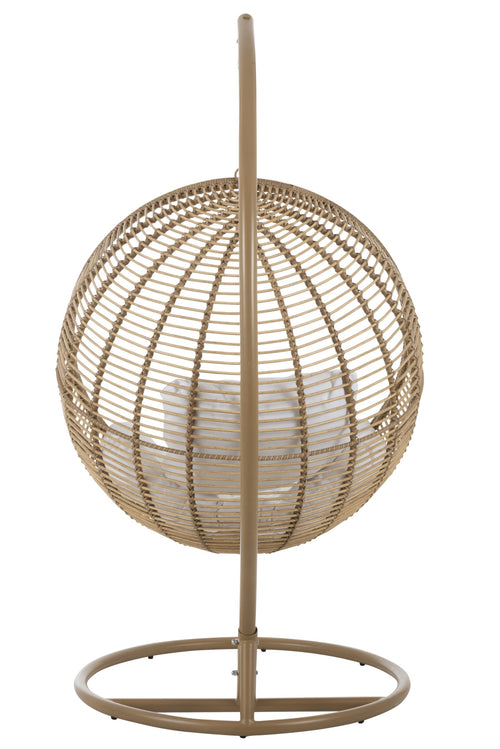 J-Line hangstoel Rond - staal - naturel