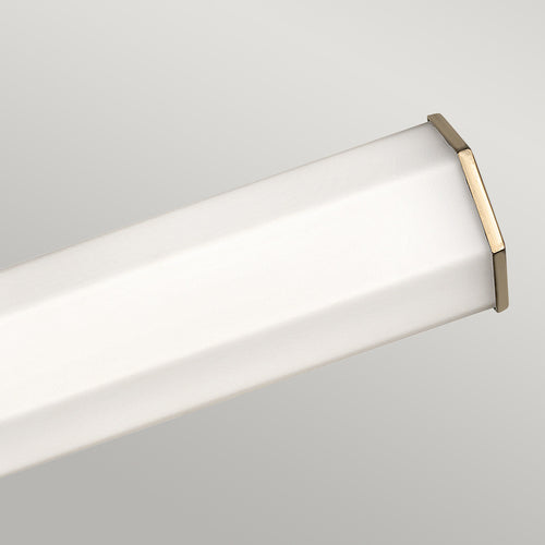 Elstead Hinkley Facet Geïntegreerde LED Badkamer Wandlamp Heritage Messing, 3000K, IP44