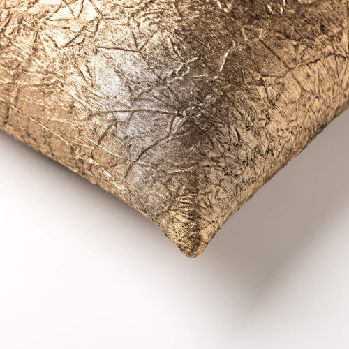 SIENA - kussenhoes 45x45 cm - glansvelours - reliëf - Gilded Beige - beige, goud