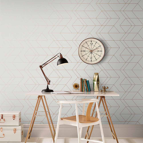 Graham & Brown Vliesbehang - Balance Wit & Goud