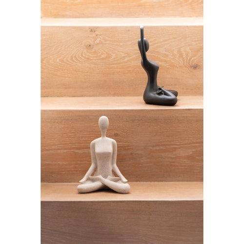 Present Time ornament Stretched Lotus - zwart - 14.5x12x23.5cm