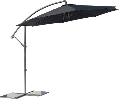 SenS-Line - Menorca Parasol Black Ø300 Cm - Zwart