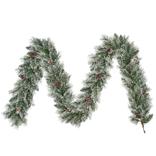 Black Box Trees Vandans Guirlande - Kerstversiering met Kunstsneeuw voor Sfeervolle Look - Kerstslingers met Dennenappels - Kerstguirlande met Stevige