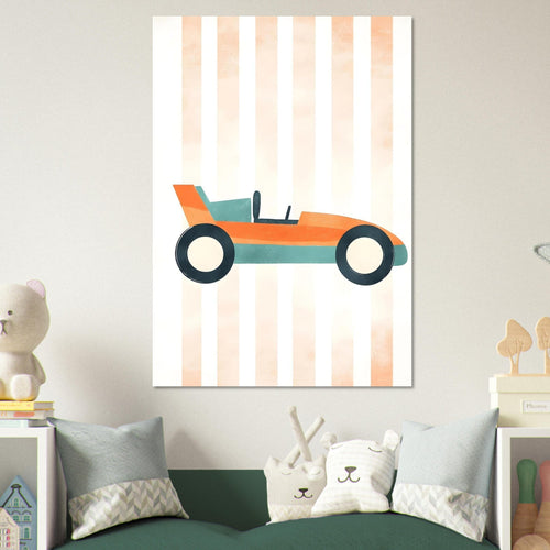Artfulprints  Retro raceauto   poster A4 21x29.7 cm - vtwonen shop