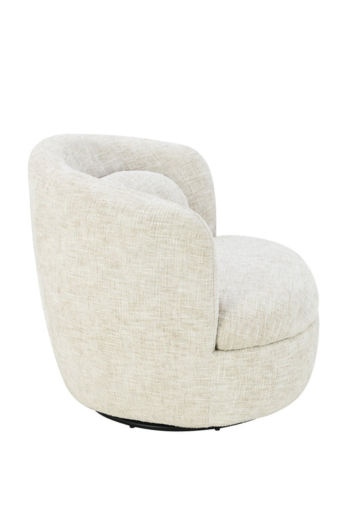 DÉJA Living Draaifauteuil Lilou - Beige Stof - Zithoogte 40cm - vtwonen shop