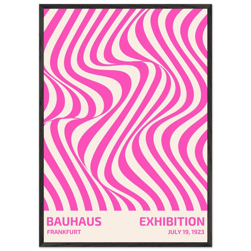Artfulprints Poster met Lijst Bauhaus - Exhibition Frankfurt pink   - 70x100 cm - Roze