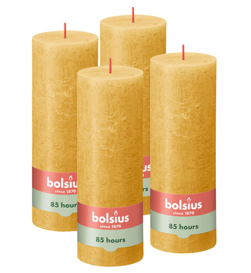 Bolsius rustieke kaarsen - okergeel - 19cm - vtwonen shop