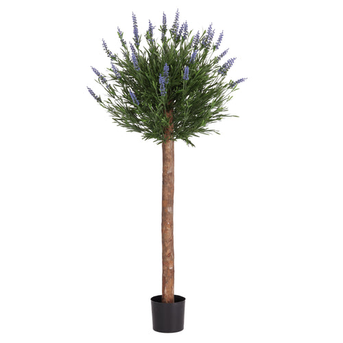 Maxifleur Kunstlavendel bol op stam 120cm UV Blauw