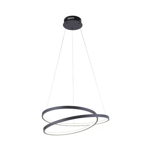 Paul Neuhaus hanglamp Rowan - 1 lichts - 55  x 130   cm - zwart - vtwonen shop