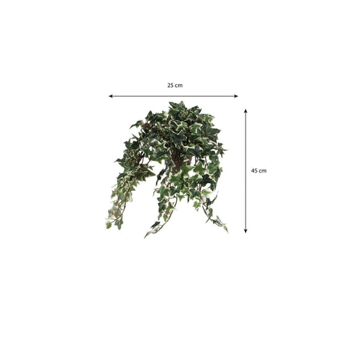 Mica Decorations Hedera Kunstplant in Bloempot Stan - H45 x Ø25 cm - Groen Bont