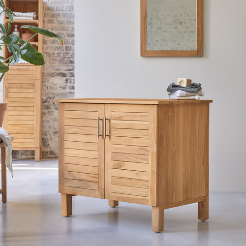Tikamoon Opbergmeubel in massief teak 85 cm - Naturel