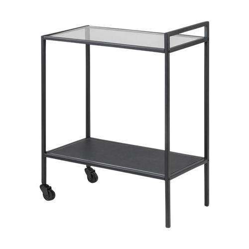 Lisomme Vic houten keuken trolley zwart - 60 x 75 cm