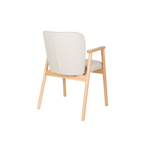 Housecraft Living Kenna Eetkamerstoelen met Armleuning Beige - Set van 2 - vtwonen shop