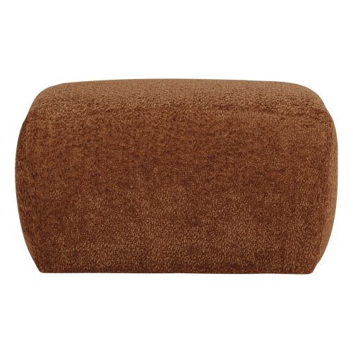 WOOOD poef Mojo Base - Wollig - Roestbruin - 45x84x64