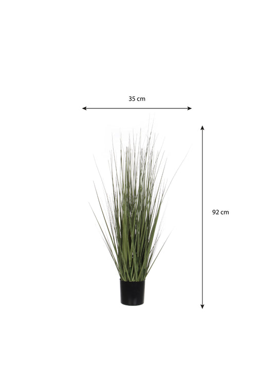 Mica Decorations Gras Kunstplant - H92 x Ø35 cm - Groen