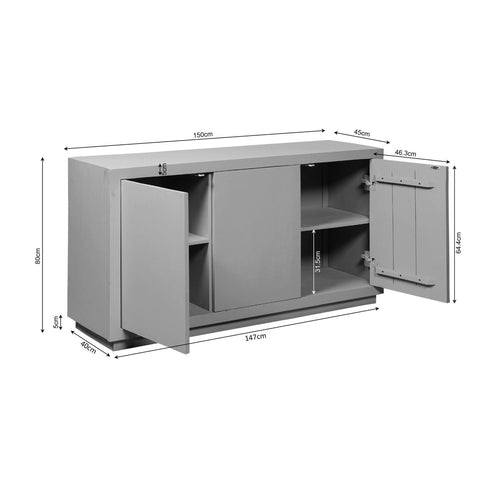 StarFurn Dressoir Brussel - Bruin Hout - 150x45x80cm - vtwonen shop