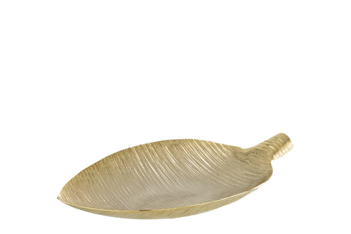 J-Line schaal Blad - metaal/aluminium - goud
