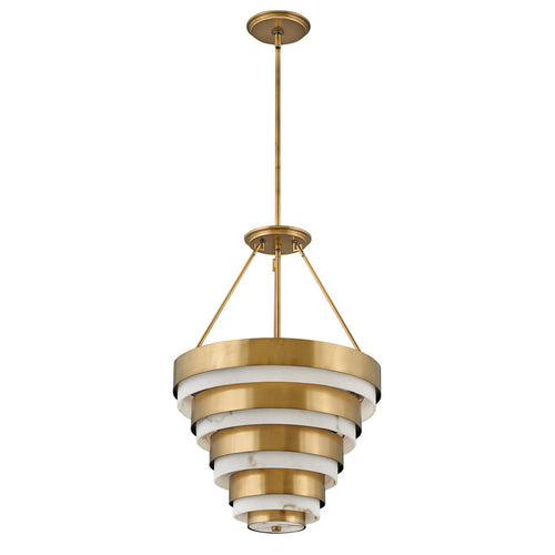 Elstead Hinkley Echelon Cilindrische hanglamp Heritage Brass