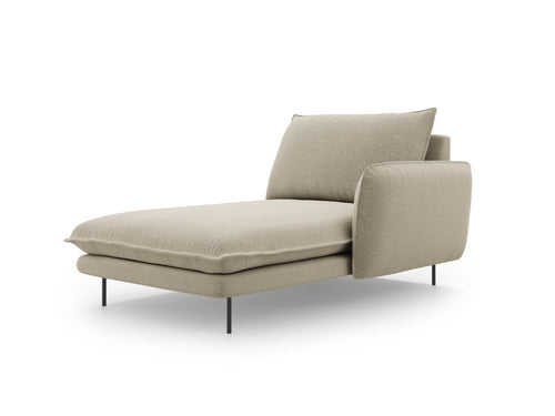 Cosmopolitan Design rechter chaise longue Vienna structurele stof, beige - 170x110x95cm
