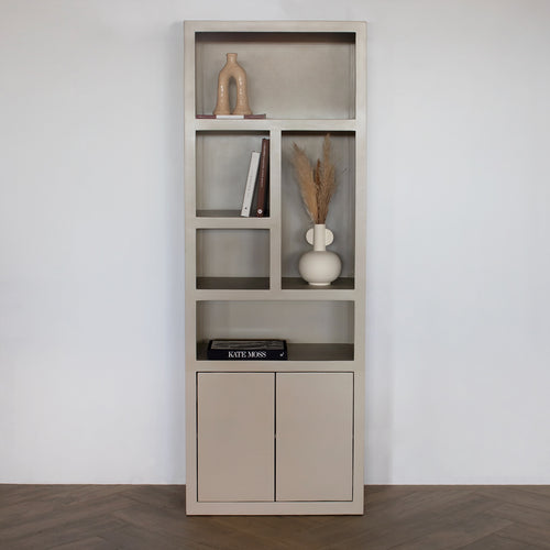 Giga Meubel Wandkast Xander - Hout/Hardhout - Beige - 80x45x220cm - vtwonen shop