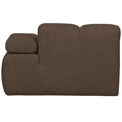 WOOOD chaise longue element rechts Mojo - Bouclé - Bruin -74x162x122cm - vtwonen shop