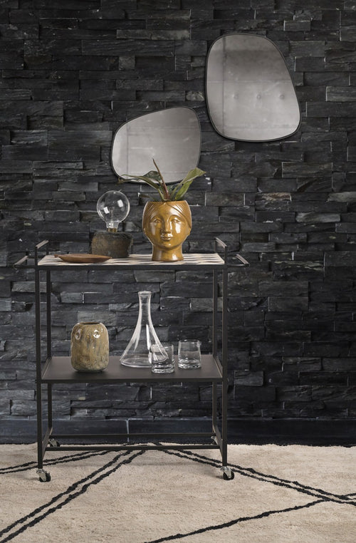 Villa Collection Venja asymmetrische spiegel zwart - 34 x 40 cm - vtwonen shop