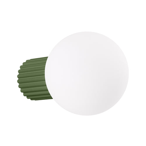 Sollux Lighting Wandlamp HALO olijfgroen IP44 - 12x17x12cm