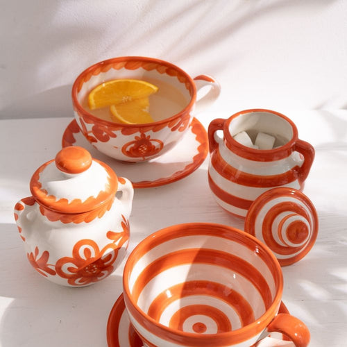 J-Line voorraadpot Granada - keramiek - wit/geel - vtwonen shop