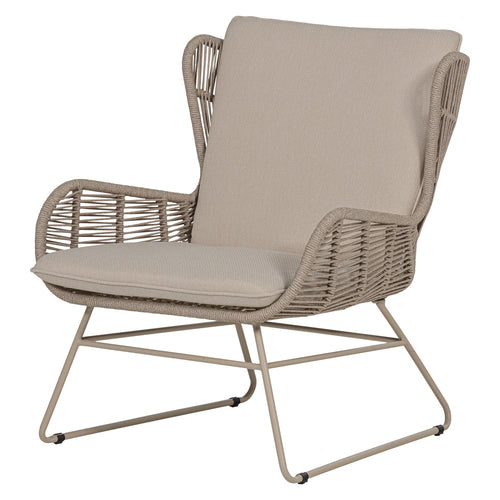 WOOOD loungestoelen tuin Grace - Staal/Touw - 81x75x70 - Set van 2