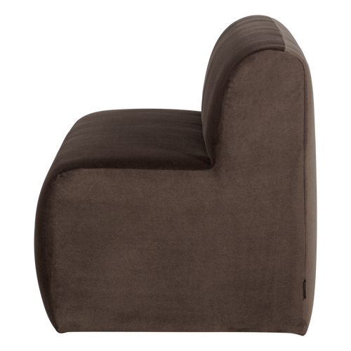 WOOOD eetbank 164 cm rugleuning Mojo Base - Velvet - Bruin - 83x164x76
