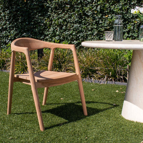 DÉJA Living Tuinstoel Liva - Teakhout - Naturel - Set van 2 - vtwonen shop