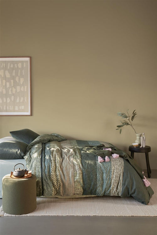 Beddinghouse Enzo dekbedovertrek - Lits-Jumeaux - 240x200/220 cm - Groen - vtwonen shop