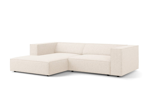 Cosmopolitan Design linker hoekbank Arendal 3-zits, chenille, lichtbeige - 166x224x70cm