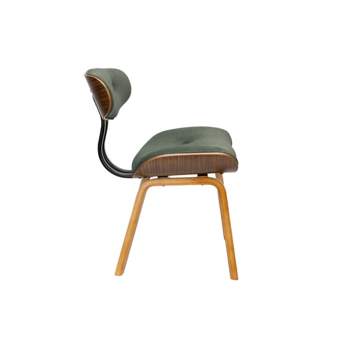 Dutchbone Blackwood Eetkamerstoel Walnootkleur/ Groen