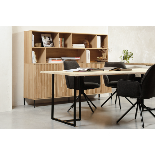 WOOOD wandkast New Gravure - Eiken - Naturel - 150x200x44