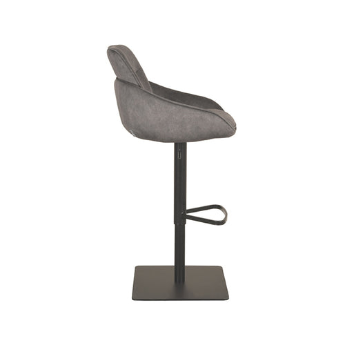 LABEL51 Barkruk Beauty - Antraciet Stof - Zithoogte 55–82cm - vtwonen shop