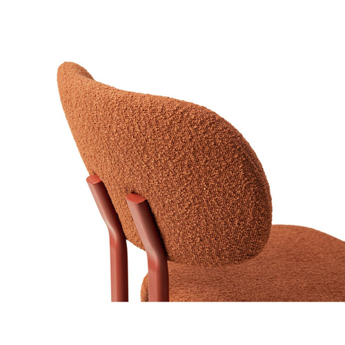 Set van 2 stoelen met gesp Sam boucle terracotta - 52x51x82cm