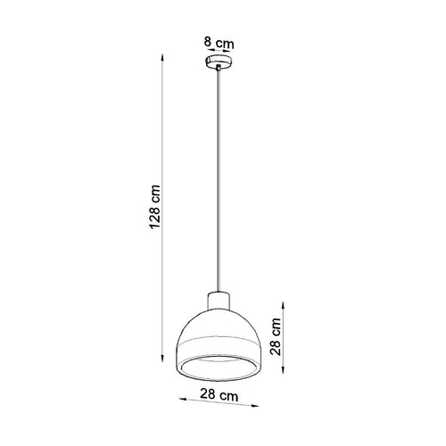 Sollux hanglamp Damaso - 1 lichts - 28  x 128   cm - grijs - vtwonen shop