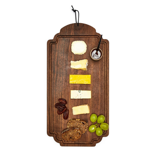 Dutchdeluxes Luxe Ontbijtplank - Serveerplank - Geoliede walnoot -  Snijplank - 37.5 x 19 cm - Bruin