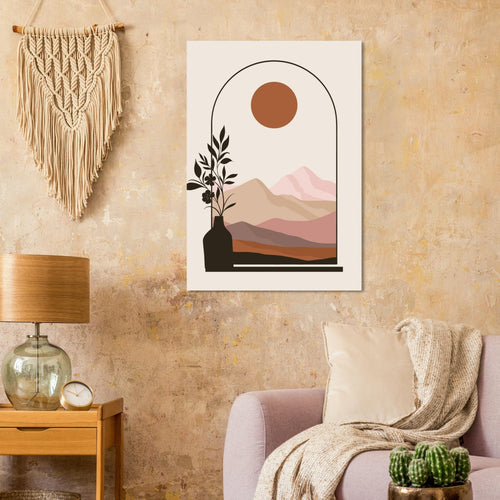 Artfulprints Poster Boho – Blush horizon   - A4 21x29.7 cm - beige