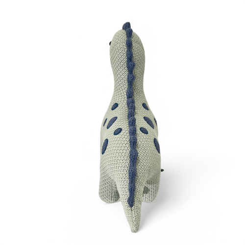 Pintado & Lacado knuffeldier Dinosaur - blauw - 42 cm