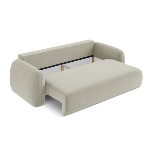 LaMiaSofa 3-zits slaapbank Amalfi - textuurstof - lichtbeige - 250x112x90