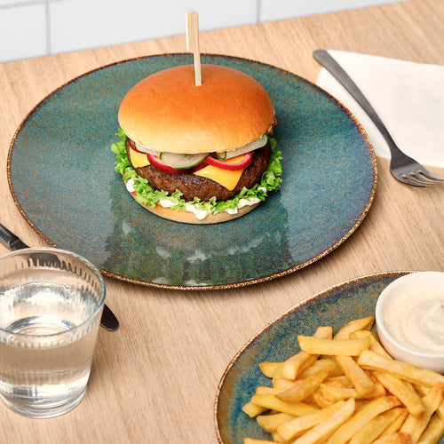Bonbistro - Plat bord 27cm groen Cirro - Set van 6