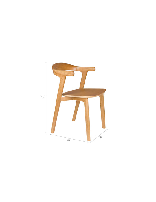 Zuiver Northwood Eetkamerstoelen Hout Naturel - Set van 2 - vtwonen shop