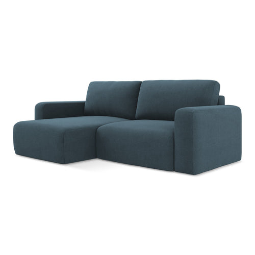LaMiaSofa hoekbank links Ostia - textuurstof - jeans - 244x149x79