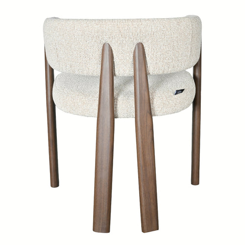 DÉJA Eetkamerstoel Cooper Taupe/Walnoot - Set van 2