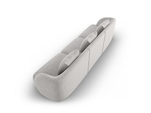 Cosmopolitan Design Bank Tulum 3-zits, chenille, lichtgrijs - 90x255x70cm