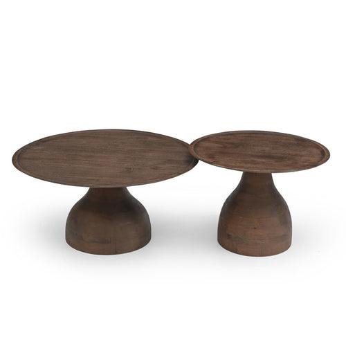 Giga Meubel Salontafel Joji - Rond - Mangohout - 60cm - vtwonen shop