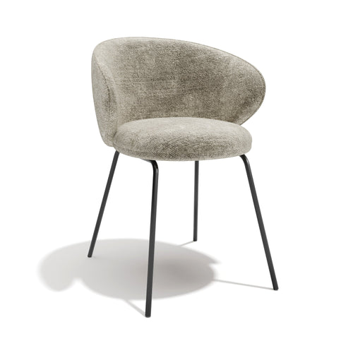 Sia Home - Set van 2 stoelen LUNA - getextureerd fluweel mol 53.5cm